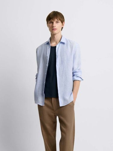 Chemise slim rayée en lin - Devred - Modalova