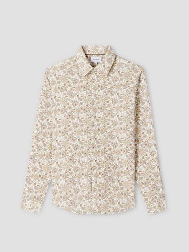 Chemise slim en coton bio fleurie - Devred - Modalova