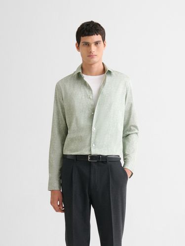 Chemise slim en coton à motif - Devred - Modalova