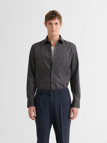 Chemise slim en coton à motif - Devred - Modalova