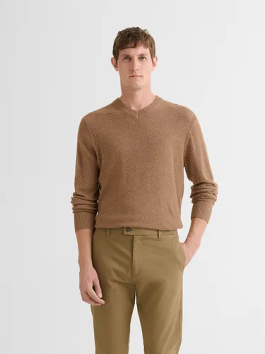 Pull col V effet damier - Devred - Modalova