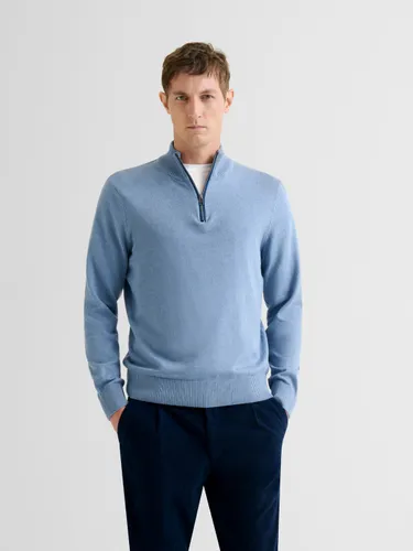 Pull col montant zip en coton-cachemire - Devred - Modalova