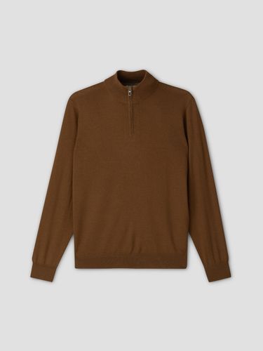 Pull col cheminée zippé en laine Mérinos - Devred - Modalova