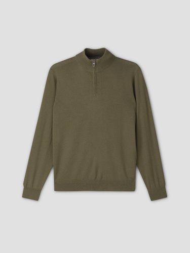 Pull col cheminée zippé en laine Mérinos - Devred - Modalova