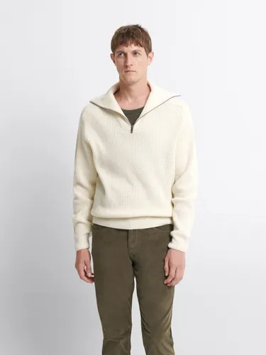 Pull col cheminée zippé en maille perlée - Devred - Modalova