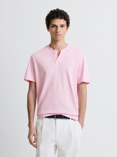 T-shirt col tunisien en coton - Devred - Modalova