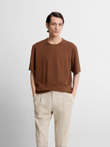 T-shirt col rond en coton lin - Devred - Modalova
