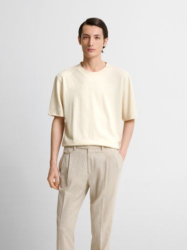 T-shirt col rond en coton lin - Devred - Modalova