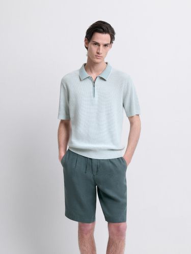 Polo col zippé en coton bio - Devred - Modalova