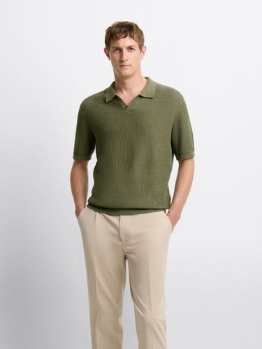 Polo maille col ouvert en coton bio - Devred - Modalova