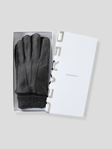 Coffret gants bi-matière cuir et maille - Devred - Modalova