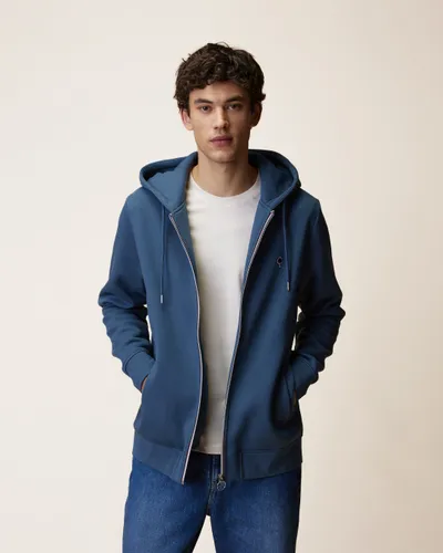 Sweat à capuche zippé bleu - FAGUO - Modalova