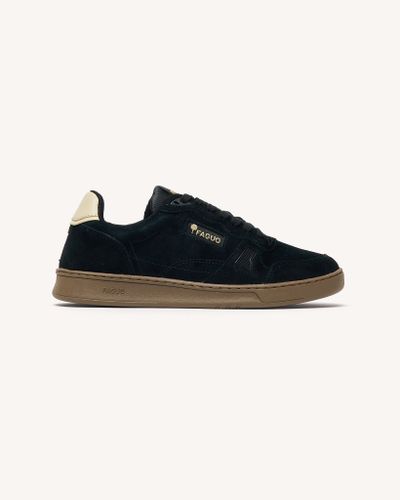 Baskets en cuir nubuck noir - FAGUO - Modalova