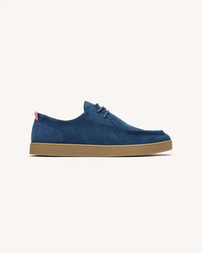 Chaussure en cuir bleu et écru - FAGUO - Modalova