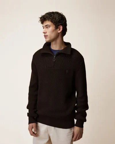 Pull camionneur en laine chocolat - FAGUO - Modalova