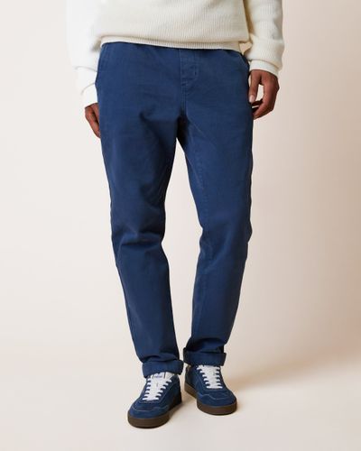 Pantalon taille élastique bleu foncé - FAGUO - Modalova