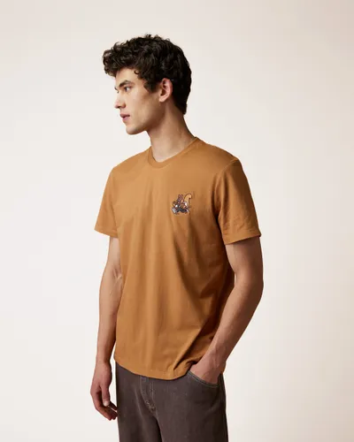 T-shirt imprimé camel coton recyclé - FAGUO - Modalova