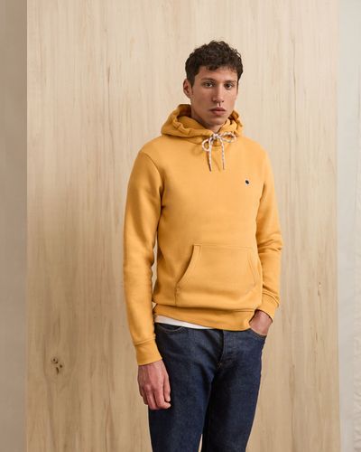 Sweat à capuche ocre coton - FAGUO - Modalova