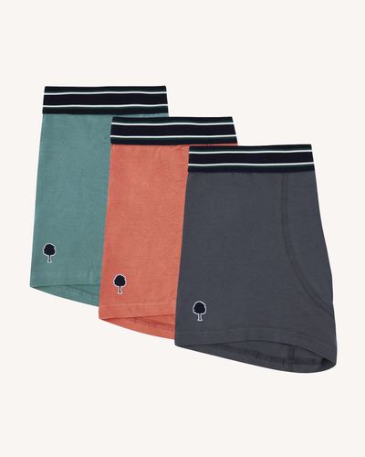 Boxer brodé bleu marine et rouge - FAGUO - Modalova