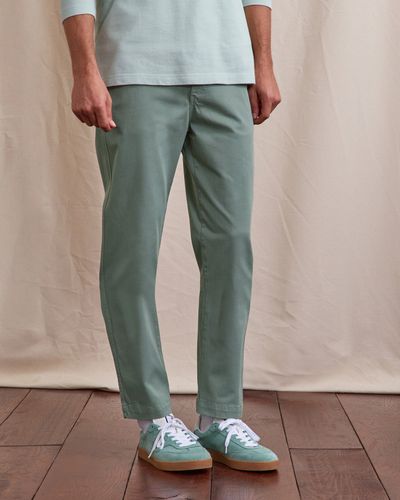 Chino coupe droite vert clair - FAGUO - Modalova