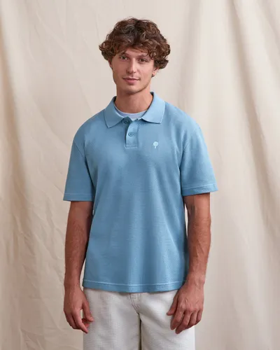 Polo piqué moyen coton recyclé - FAGUO - Modalova