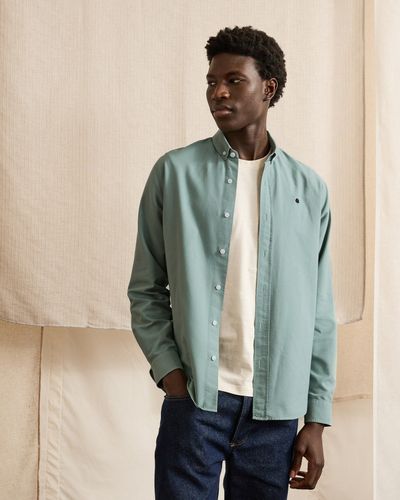 Chemise oxford vert d'eau - FAGUO - Modalova