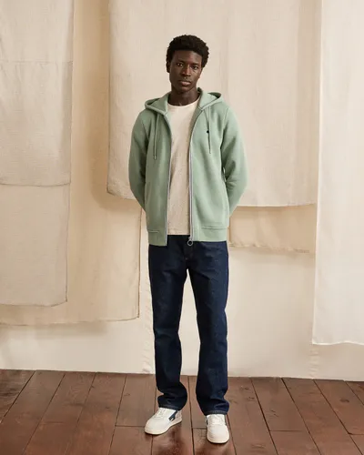Sweat à capuche zippé vert clair - FAGUO - Modalova