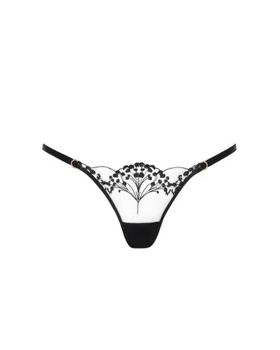 Marisa Embroidered Sheer Panty Black - Bluebella - US - Modalova