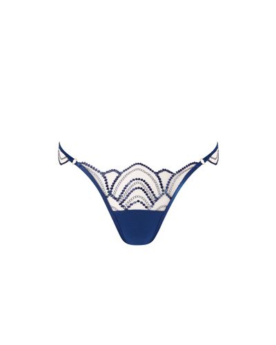 Soraya Embroidered Sheer Panty Blue - Bluebella - US - Modalova