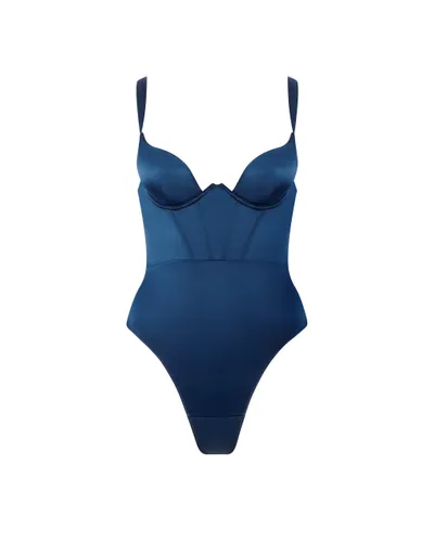 Verona Satin Push Up Bodysuit Navy - Bluebella - US - Modalova