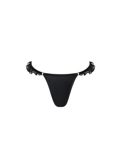 Venus Satin Thong Black - Bluebella - US - Modalova