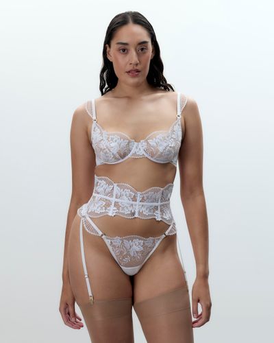 Gabriella Floral Embroidered Bra White - Bluebella - US - Modalova