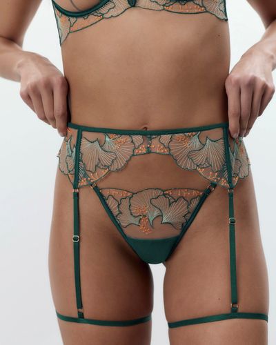 Gianna Thigh Harness Green/Orange - Bluebella - US - Modalova