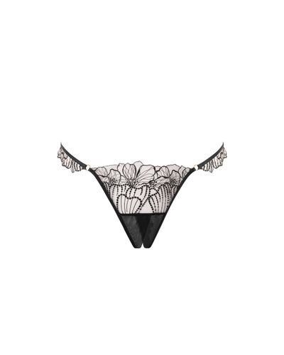 Amarosa Open Embroidered Panty Black - Bluebella - US - Modalova