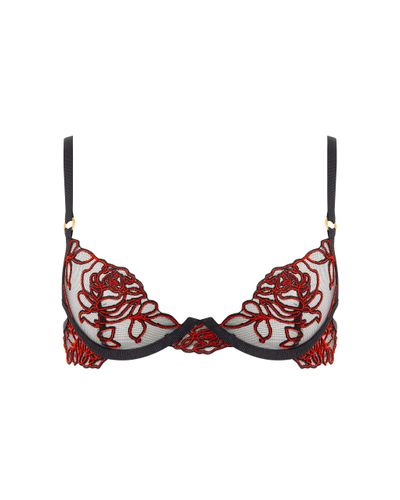 Malina Sheer Floral Bra Black/Red - Bluebella - US - Modalova