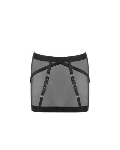 Suri Mesh Open-Back Skirt Black - Bluebella - US - Modalova