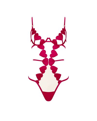 Gia Open Heart Bodysuit Pink - Bluebella - US - Modalova
