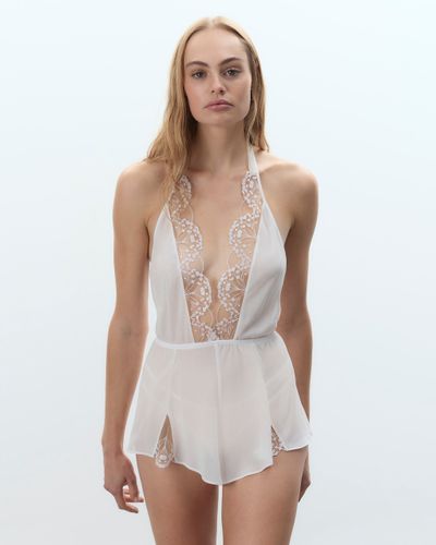 Marisa Chiffon Sheer Teddy White - Bluebella - US - Modalova