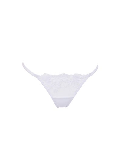 Marseille Embroidered Sheer Thong White - Bluebella - US - Modalova