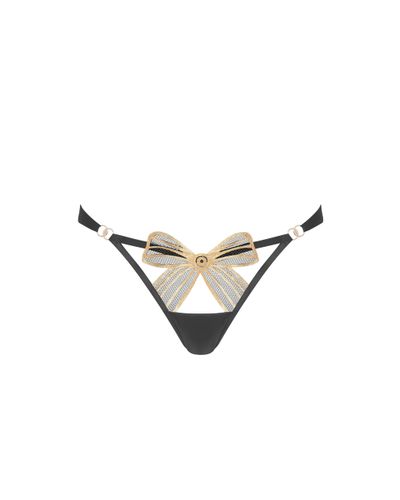 Annabel Open-Back Panties Black/Gold - Bluebella - US - Modalova