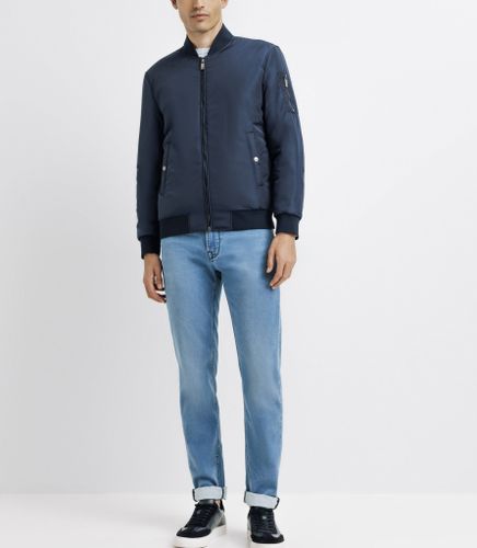 Blouson en tissu recyclé marine - IZAC - Modalova