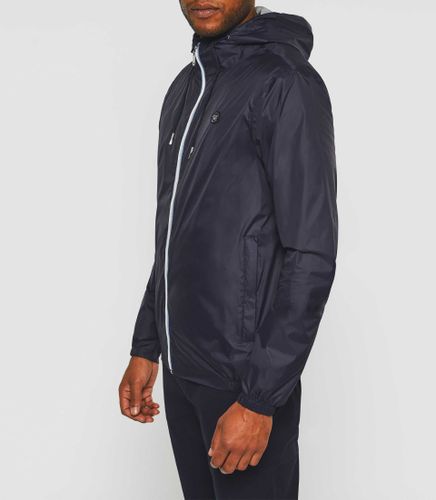 Blouson à capuche réversible marine et gris ''Ryan'' - IZAC - Modalova