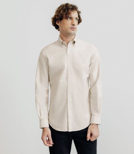 IZAC - Chemise droite oxford beige - IZAC - Modalova