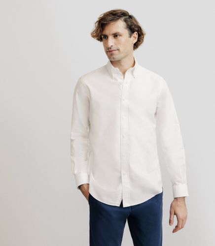 Chemise droite oxford blanche - IZAC - Modalova