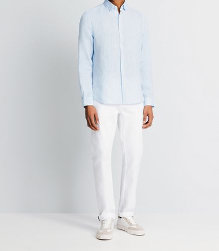 IZAC - Chemise casual en lin ciel - IZAC - Modalova