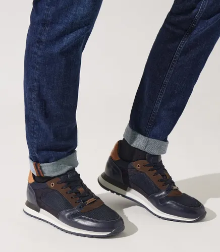 Sneakers suede et textile marine ORLAND - IZAC - Modalova