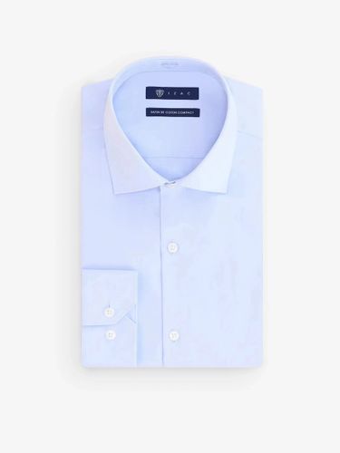 Chemise en satin de coton ciel - IZAC - Modalova