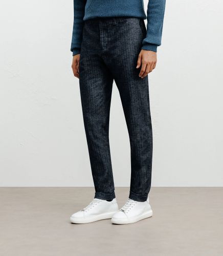 IZAC - Pantalon chevron marine - IZAC - Modalova