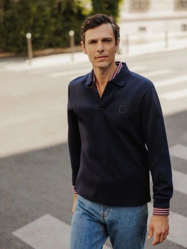 Polo manches longues col boutonné - IZAC - Modalova
