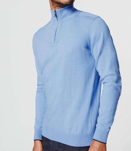 Pull col zippé bleu ciel XS - Izac - Izac - Modalova